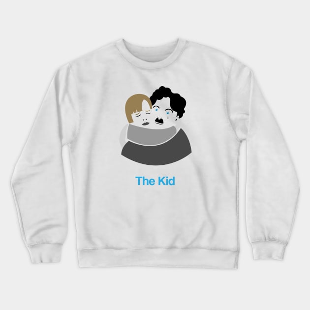 The Kid Charlie Chaplin Minimal Movie Fan Art 20s Cinema Crewneck Sweatshirt by Rozbud